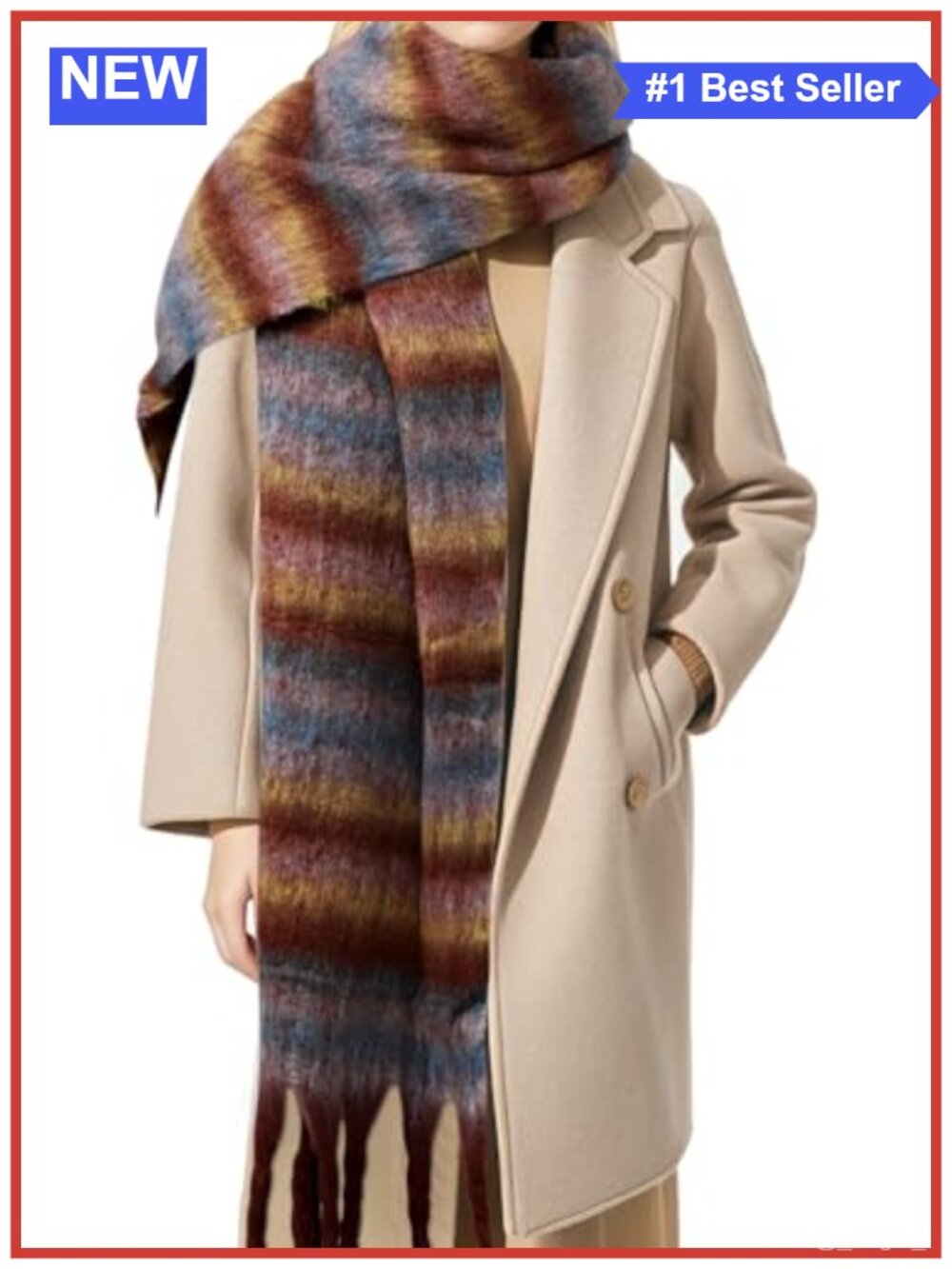 Womens Oversized Chunky Mohair Style Scarf Large Pashmina Shawl Wrap